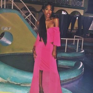 XOXO Fuchsia Cut Out Dress